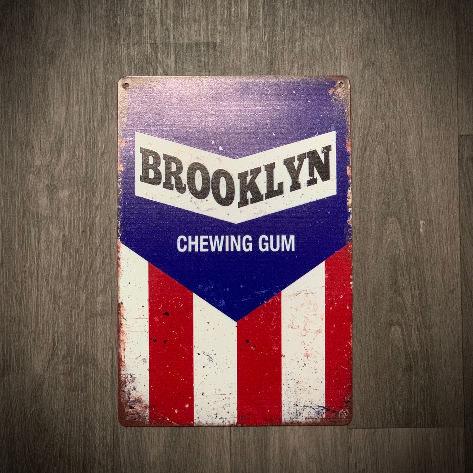 Brooklyn Chewing Gum Tin Retro Cycling Sign
