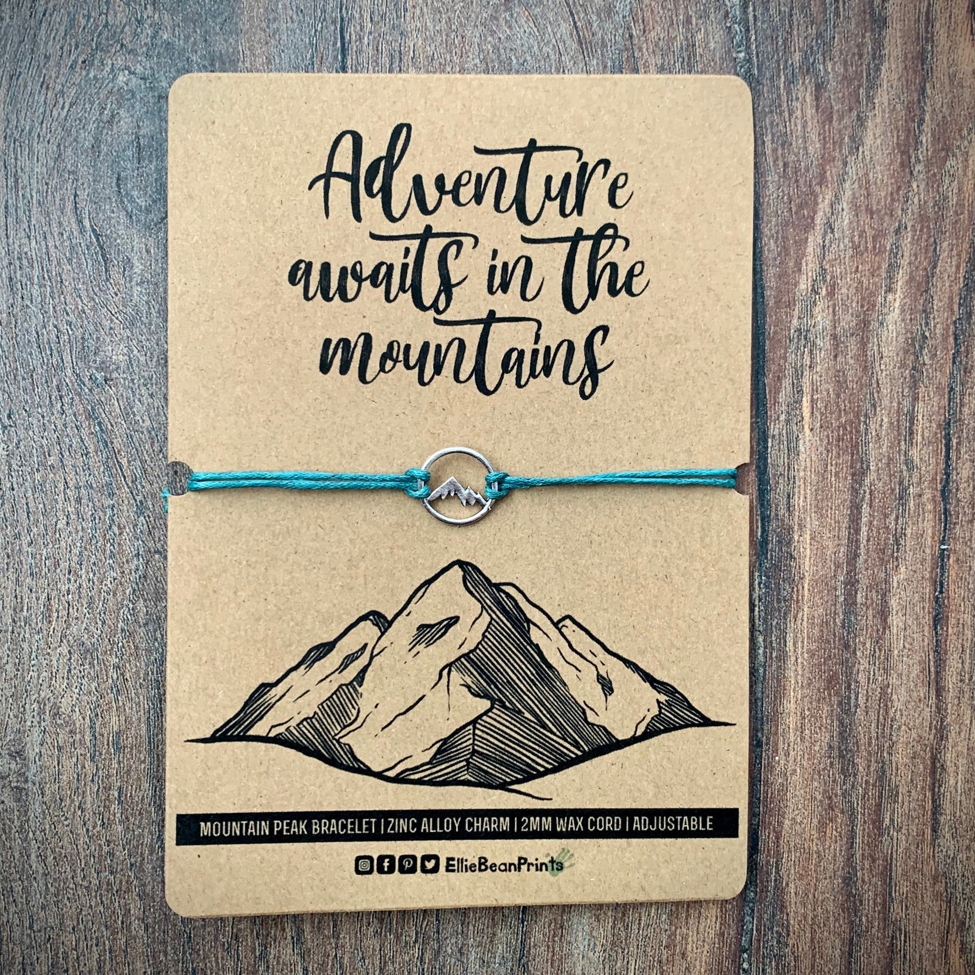 Adjustable Mountain Peak Charm Bracelet: The Adventurer's Choice