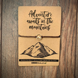 Adjustable Mountain Peak Charm Bracelet: The Adventurer's Choice